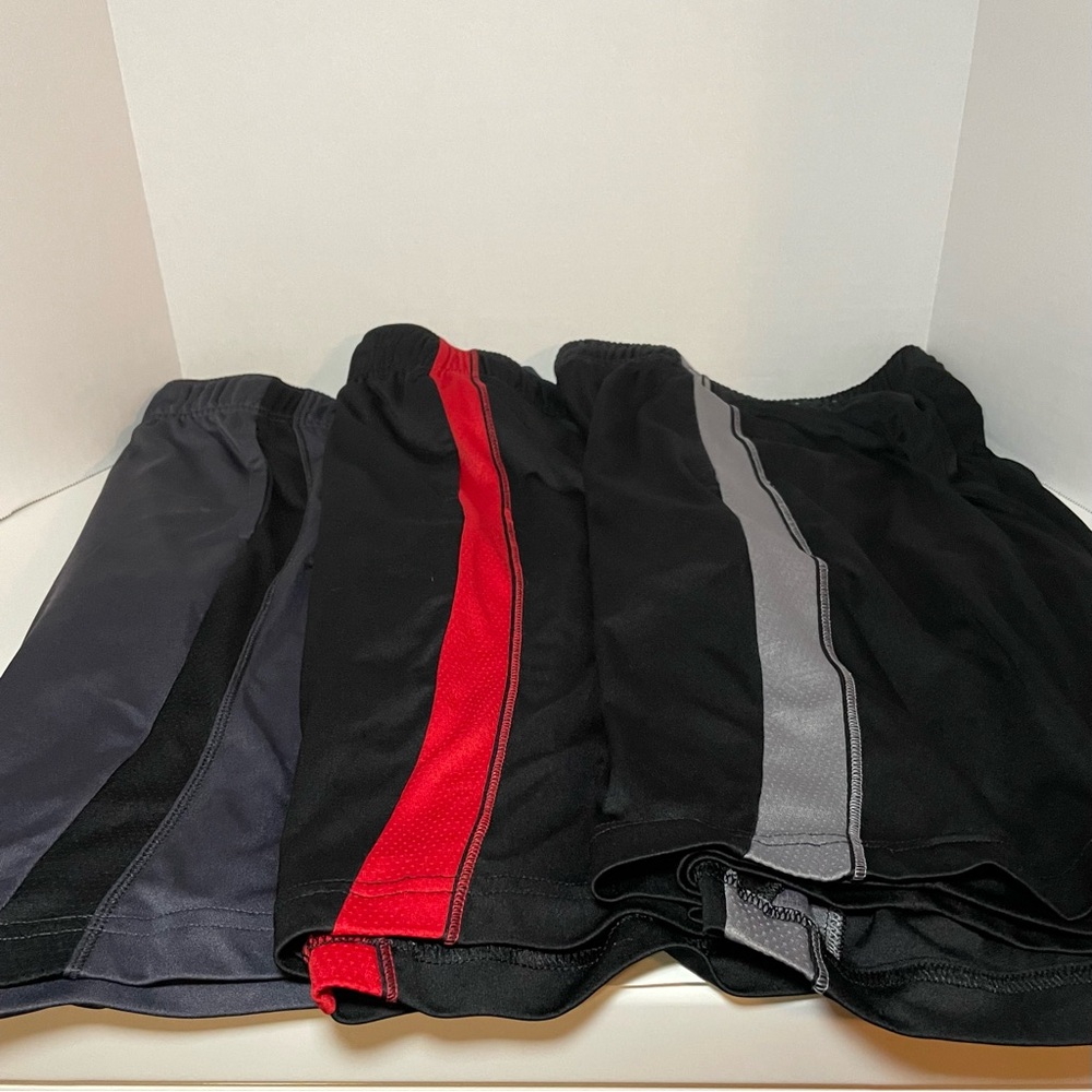Set of 3 Boys/Men’s Basketball Shorts-Medium-Tek Gear